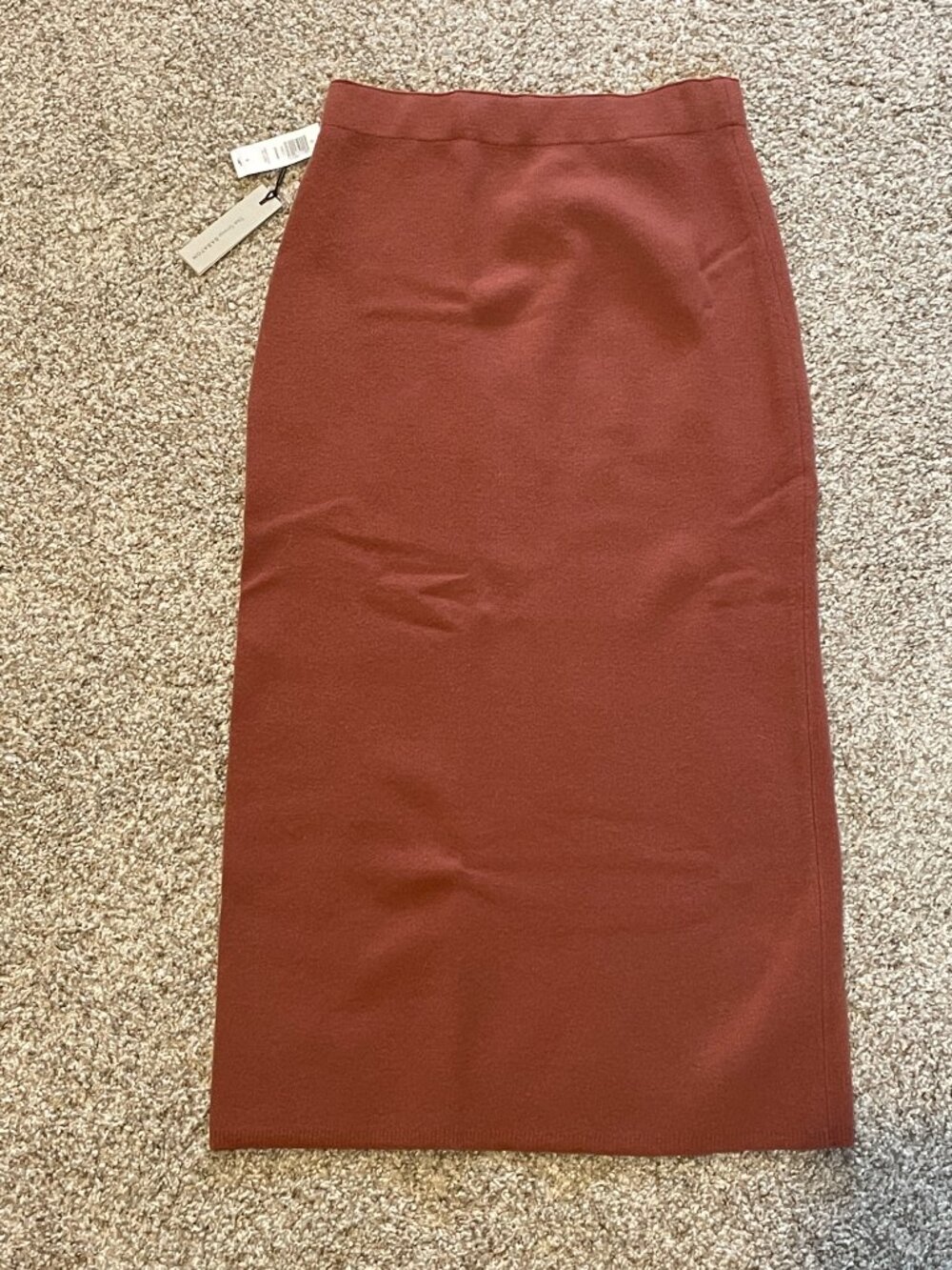 NWT Artizia The Group Babaton Johan Wool Blend Knit Skirt Rust/Burnt Orange M